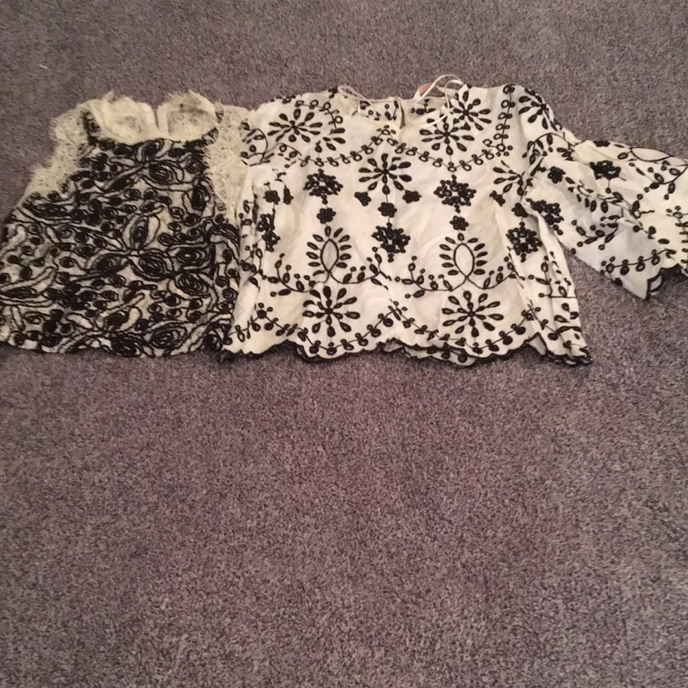 Zara Women's Tops in Black and White